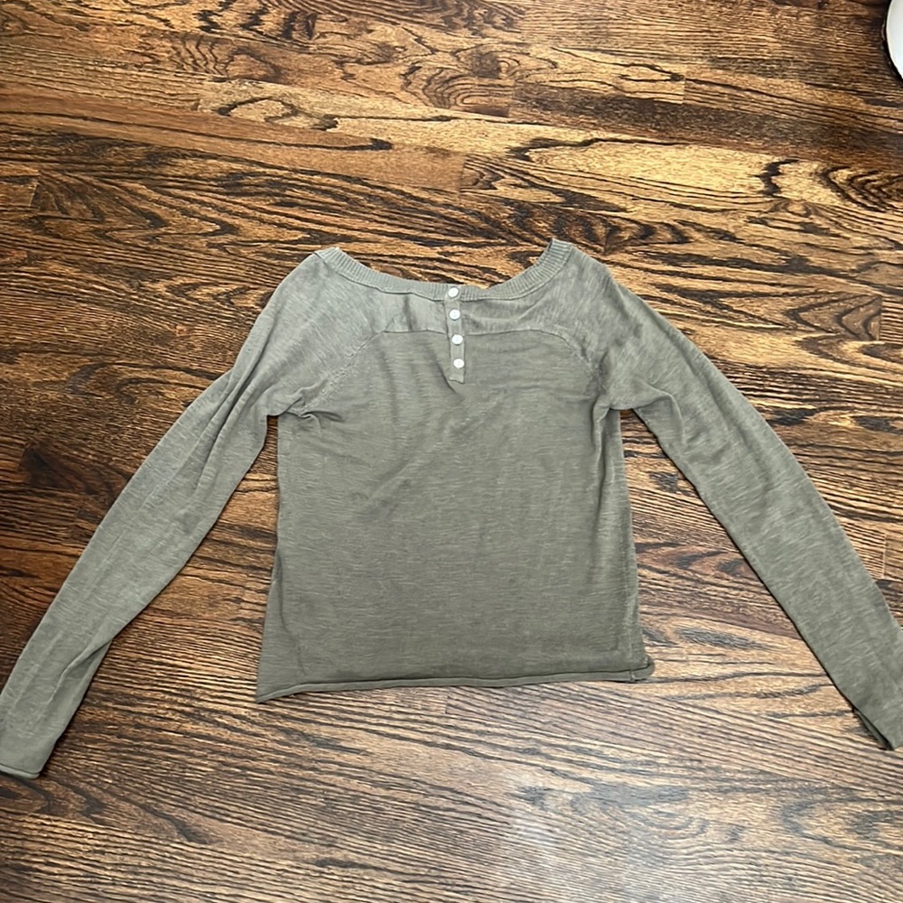 H&M Green Long Sleeve Shirt